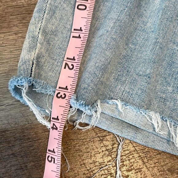 Mother Womens Layered Ruffle Mini Raw Edge Skirt‎ Blue Denim Light Wash Size 27 - Picture 13 of 13